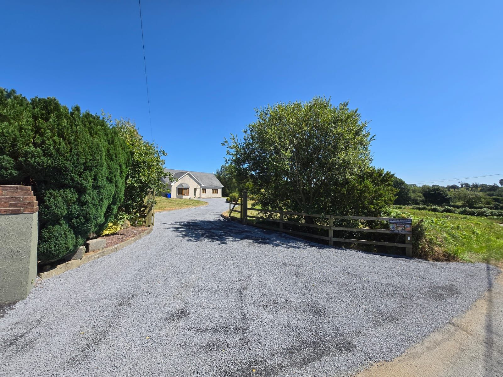Tar and chip surfacing project in County Waterford